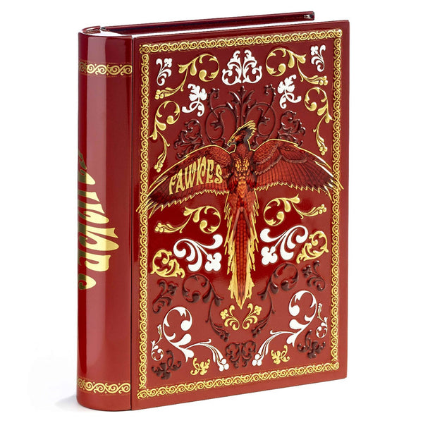 Harry Potter Fawkes Luxury Gift Tin LKT Sport Luxury accessories gift tinFeatures Fawkes the Phoenix inspired embossed tin and accessoriesIncludes a hair accessory set, keyring, pin badge and necklaceOfficial licensed productApprox 20cm x 15cm x 4cm Colle