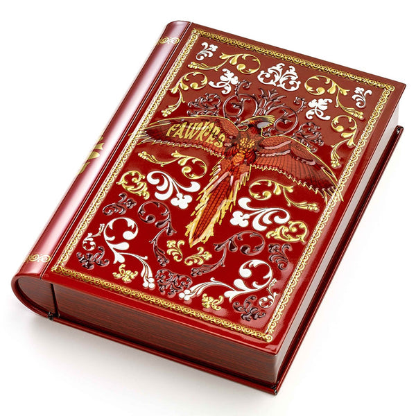 Harry Potter Fawkes Luxury Gift Tin LKT Sport Luxury accessories gift tinFeatures Fawkes the Phoenix inspired embossed tin and accessoriesIncludes a hair accessory set, keyring, pin badge and necklaceOfficial licensed productApprox 20cm x 15cm x 4cm Colle