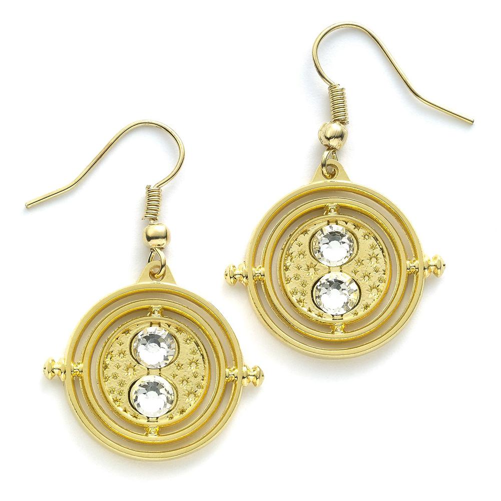 Harry Potter Gold Plated Time Turner Hook Earrings LKT Sport Entertainment>Movies>Harry Potter Earrings