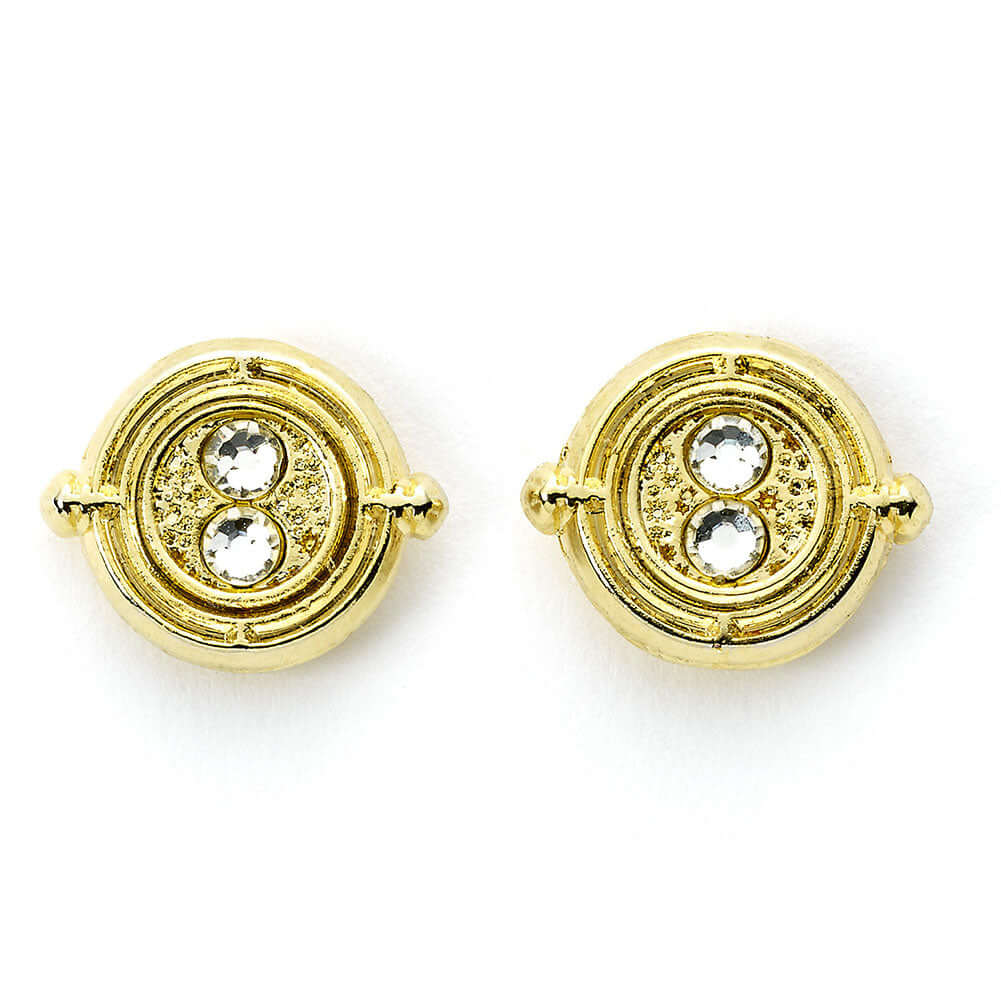 Harry Potter Gold Plated Time Turner Stud Earrings LKT Sport Entertainment>Movies>Harry Potter Earrings