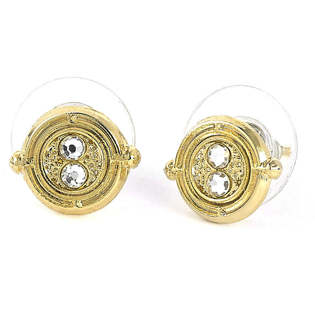 Harry Potter Gold Plated Time Turner Stud Earrings LKT Sport Entertainment>Movies>Harry Potter Earrings