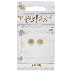 Harry Potter Gold Plated Time Turner Stud Earrings LKT Sport Entertainment>Movies>Harry Potter Earrings