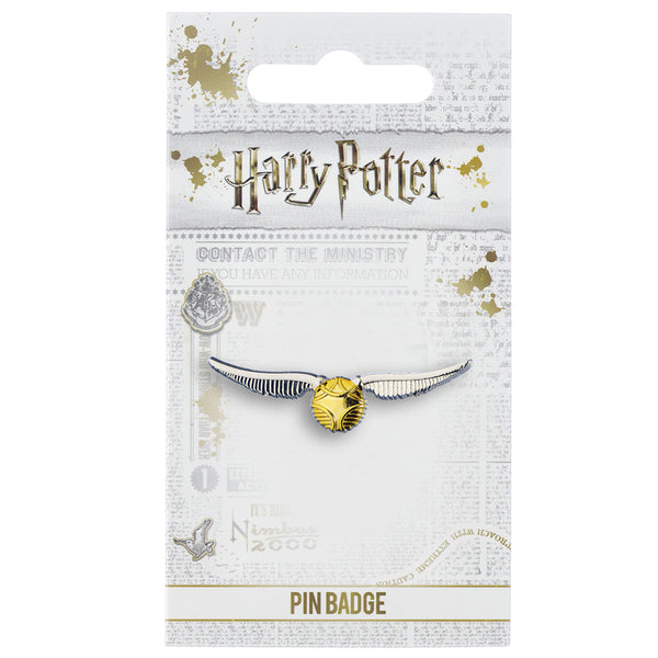 Harry Potter Golden Snitch Pin Badge LKT Sport Bright, colourful and highly detailed enamel pin badge The iconic quidditch game deciding Golden Snitch on a butterfly clasp fixing Official licensed product Approx 36mm x 8mm On a backing card Brooches & Lap