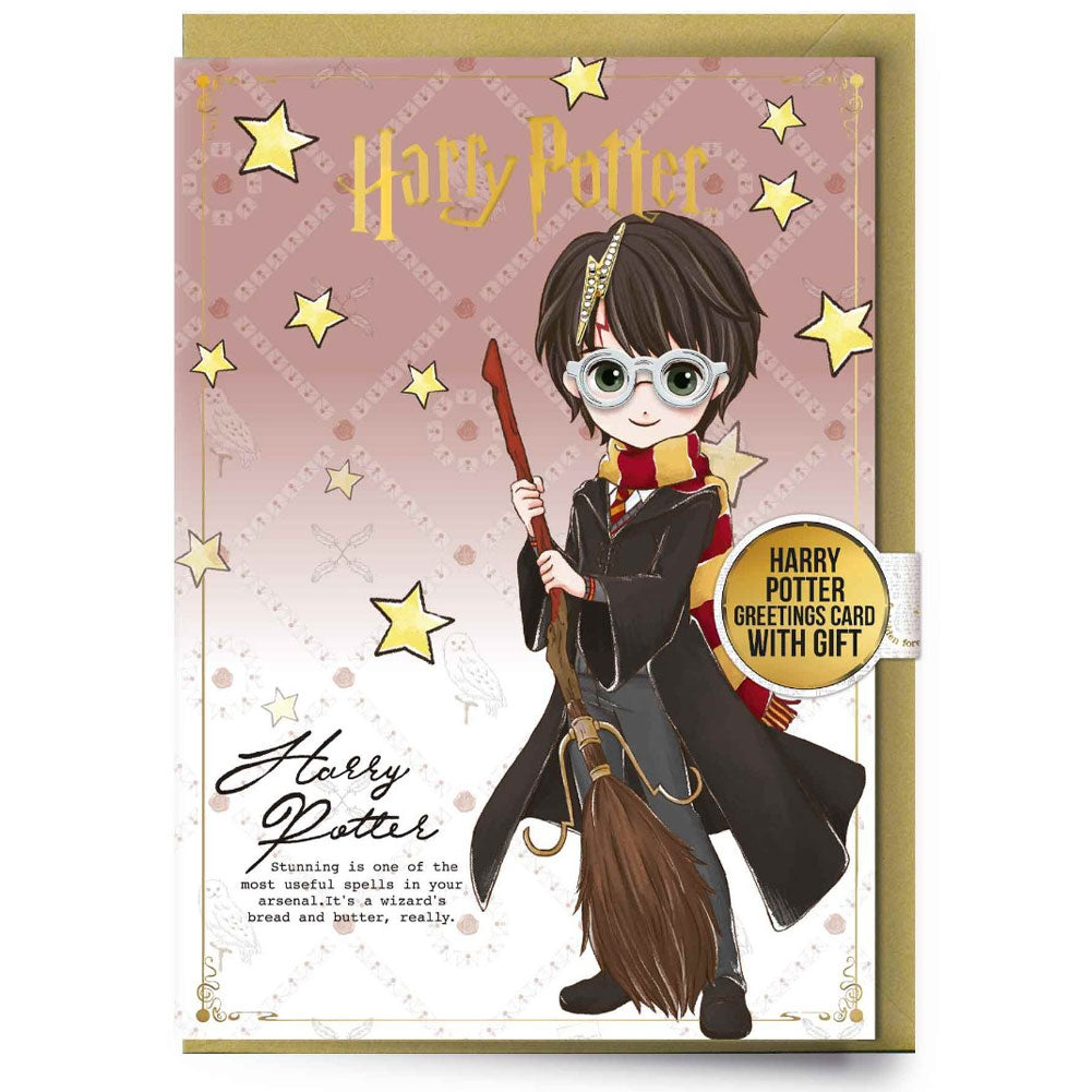 Harry Potter Greetings Card with Badge LKT Sport Entertainment>Movies>Harry Potter Greeting Cards