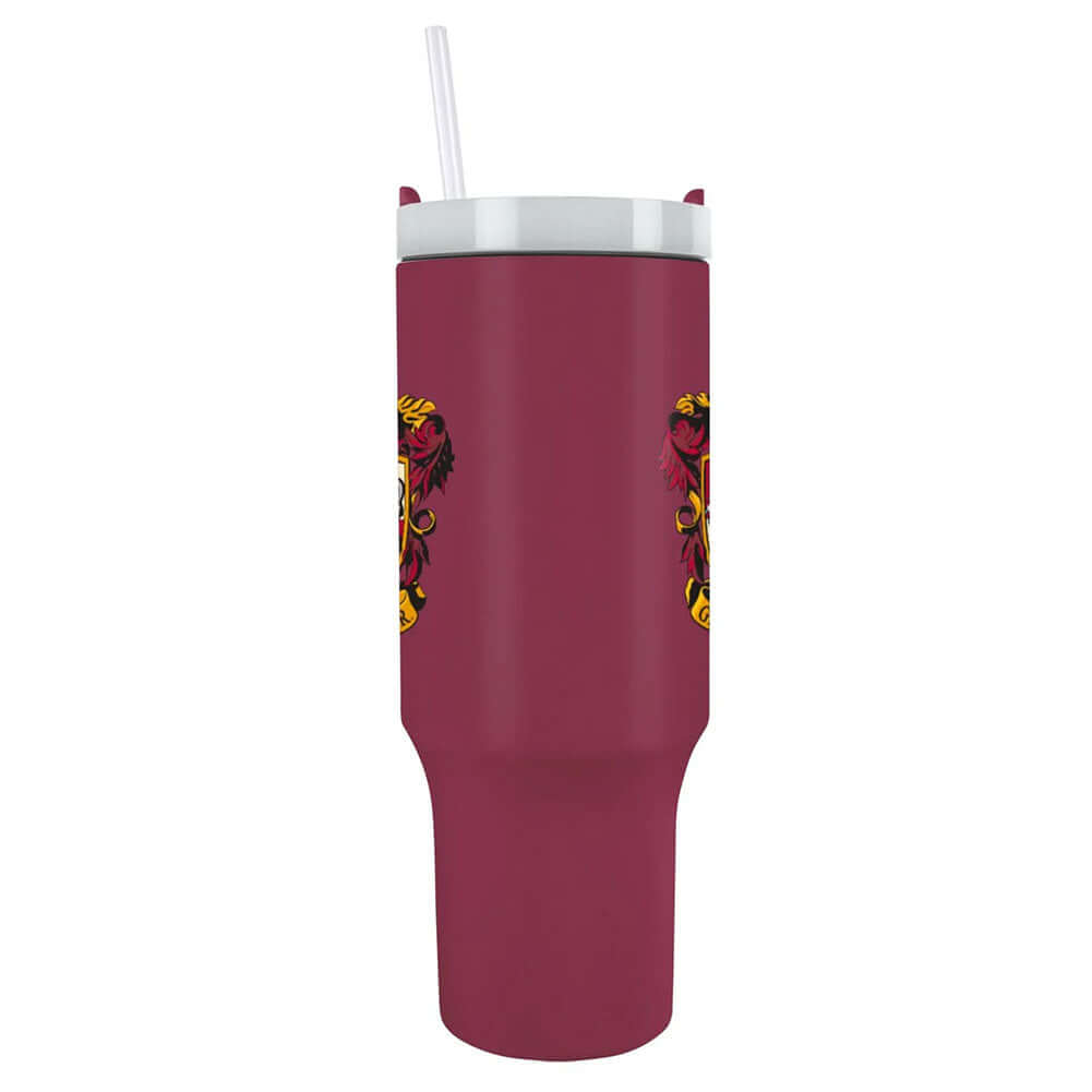 Harry Potter Gryffindor 40oz Tumbler LKT Sport Branded Gryffindor 40oz thermal tumbler, ideal for Harry Potter fans of all agesKeep your drinks hot or cold for hours with double-walled insulationIncludes a soft grip handle for extra comfortWith a sturdy d