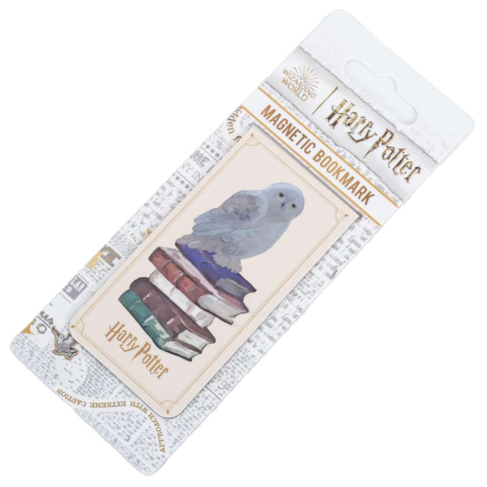 Harry Potter Hedwig Owl Magnetic Bookmark LKT Sport Harry Potter design magnetic bookmarkFeatures a classic image of Hedwig Owl on both sides of the magnetOfficial licensed productApprox 9cm x 4.5cm Bookmarks