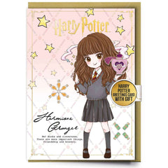 Harry Potter Hemione Greetings Card with Badge LKT Sport Entertainment>Movies>Harry Potter Greeting Cards