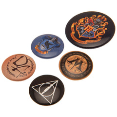 Harry Potter Hogwarts Button Badge Set LKT Sport Eye-catching designs and slogan badgesIdeal addition to school bags or clothingFasten with a safety pin fixingOfficial licensed product5 assorted size badges Pinback Buttons