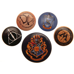 Harry Potter Hogwarts Button Badge Set LKT Sport Eye-catching designs and slogan badgesIdeal addition to school bags or clothingFasten with a safety pin fixingOfficial licensed product5 assorted size badges Pinback Buttons