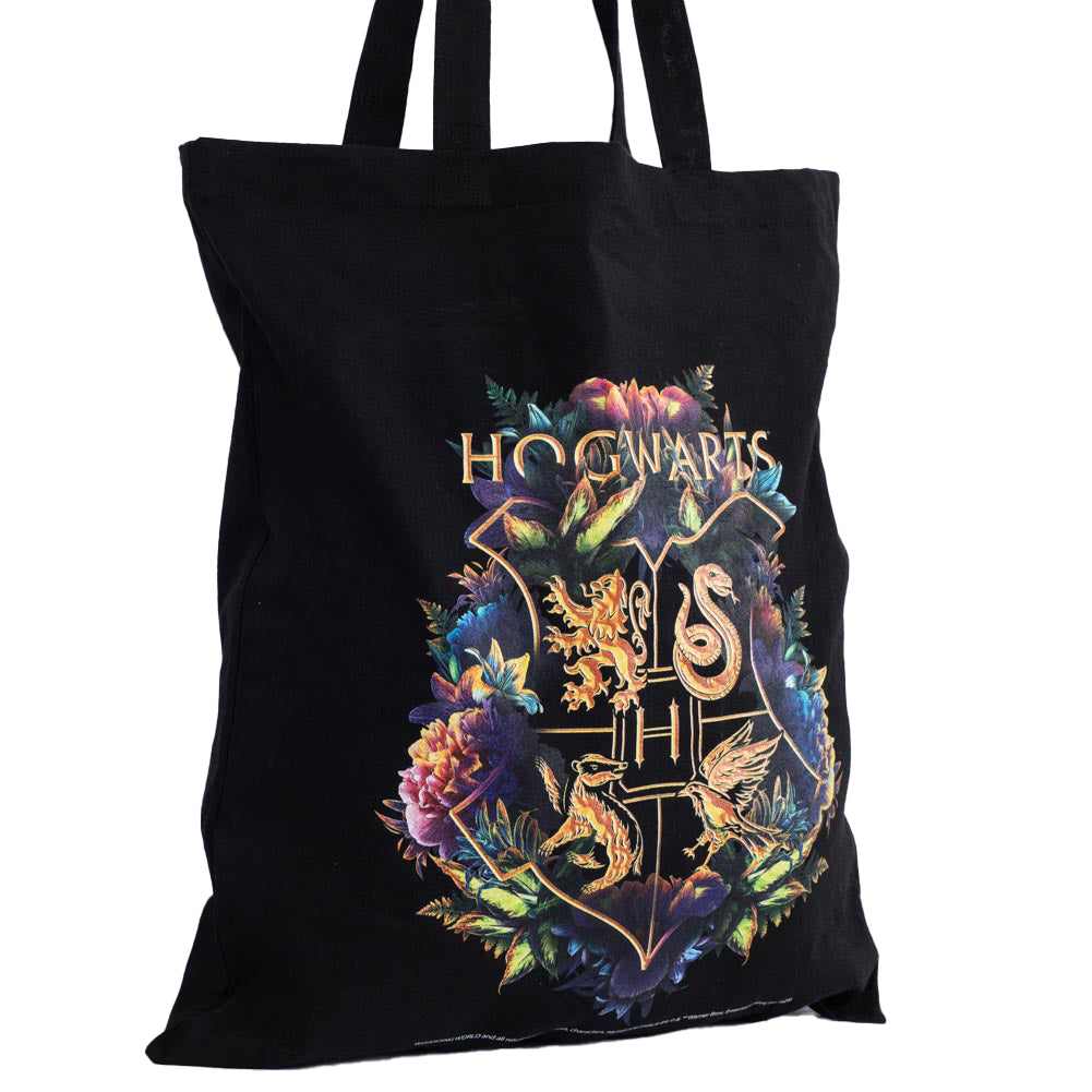 Harry Potter Hogwarts Crest Canvas Tote Bag LKT Sport Entertainment>Movies>Harry Potter