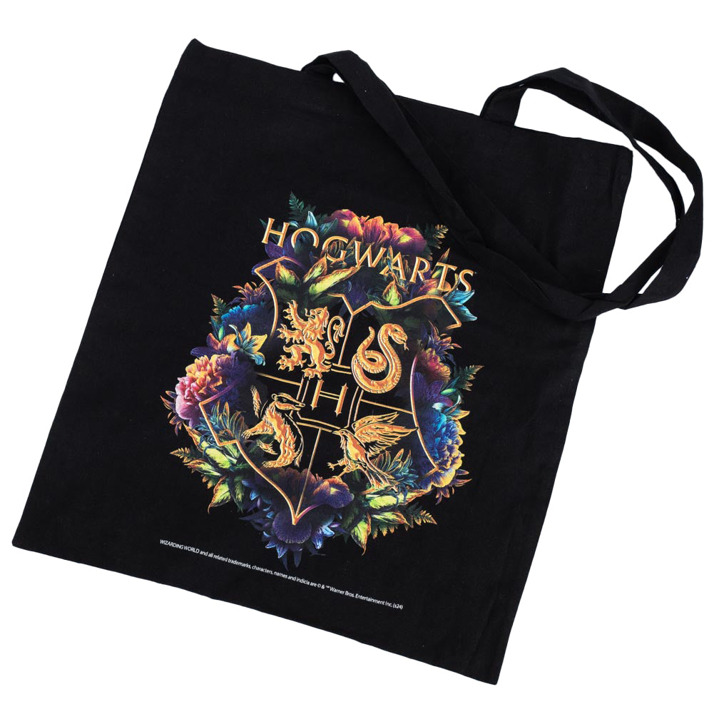 Harry Potter Hogwarts Crest Canvas Tote Bag LKT Sport Entertainment>Movies>Harry Potter