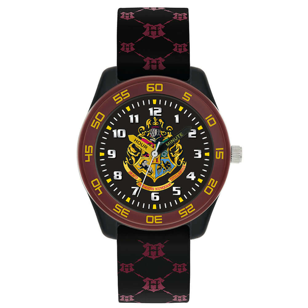 Harry Potter Hogwarts Junior Time Teacher Watch LKT Sport Junior analogue watch with easy read numbers and time teacher handsFeaturing a the Hogwarts crest on the dial in metal casingSilicone strap with traditional buckle fasteningManufacturer's 1 year gu Hauptbild
