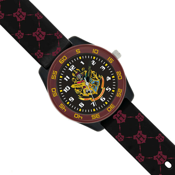 Harry Potter Hogwarts Junior Time Teacher Watch LKT Sport Junior analogue watch with easy read numbers and time teacher handsFeaturing a the Hogwarts crest on the dial in metal casingSilicone strap with traditional buckle fasteningManufacturer's 1 year gu