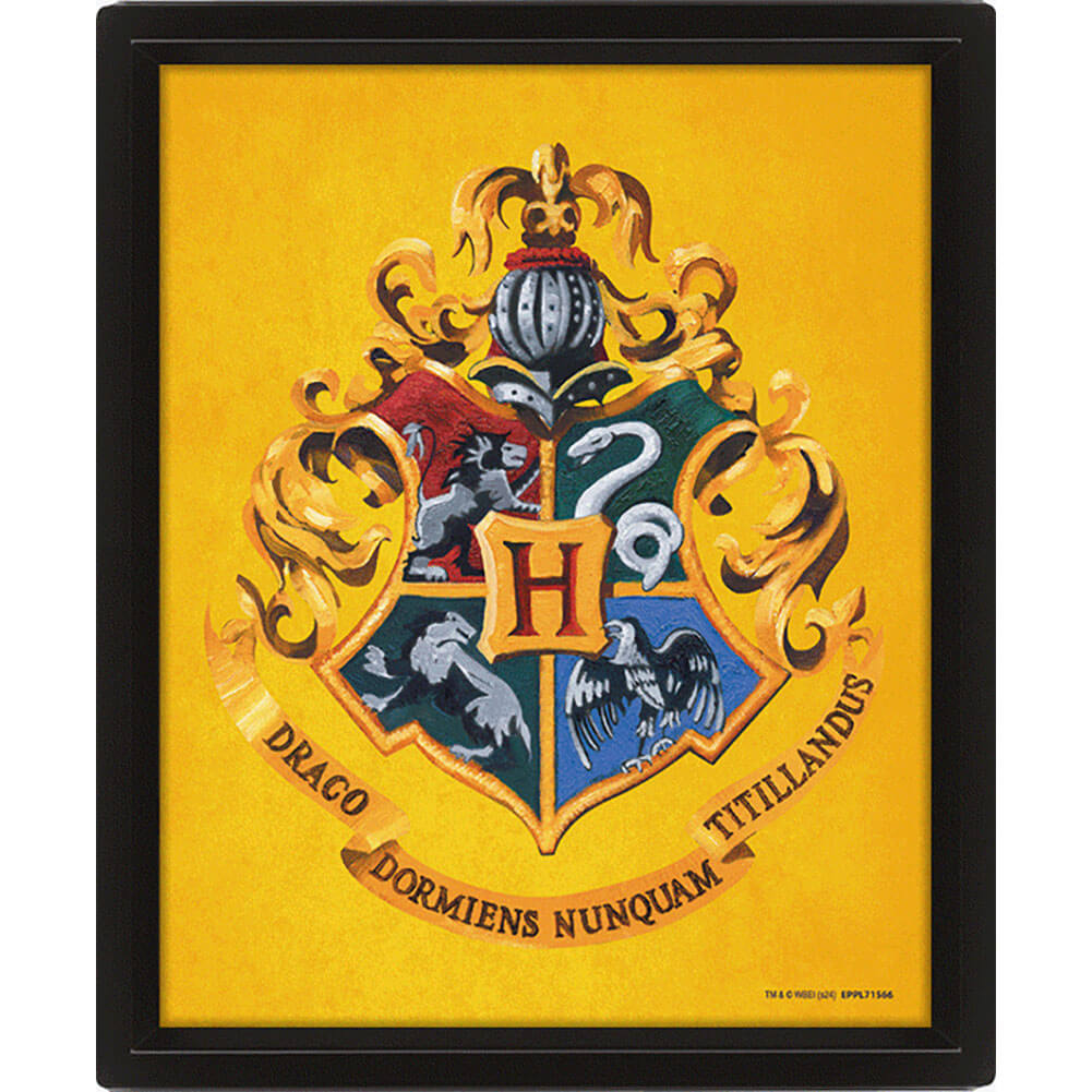 Harry Potter Hufflepuff Framed 3D Picture LKT Sport Features a moving image of the Hufflepuff House crest and the Hogwarts crestThis awesome 3D lenticular design gives you two images in oneComes ready to hang in a stylish black frameOfficial licensed prod