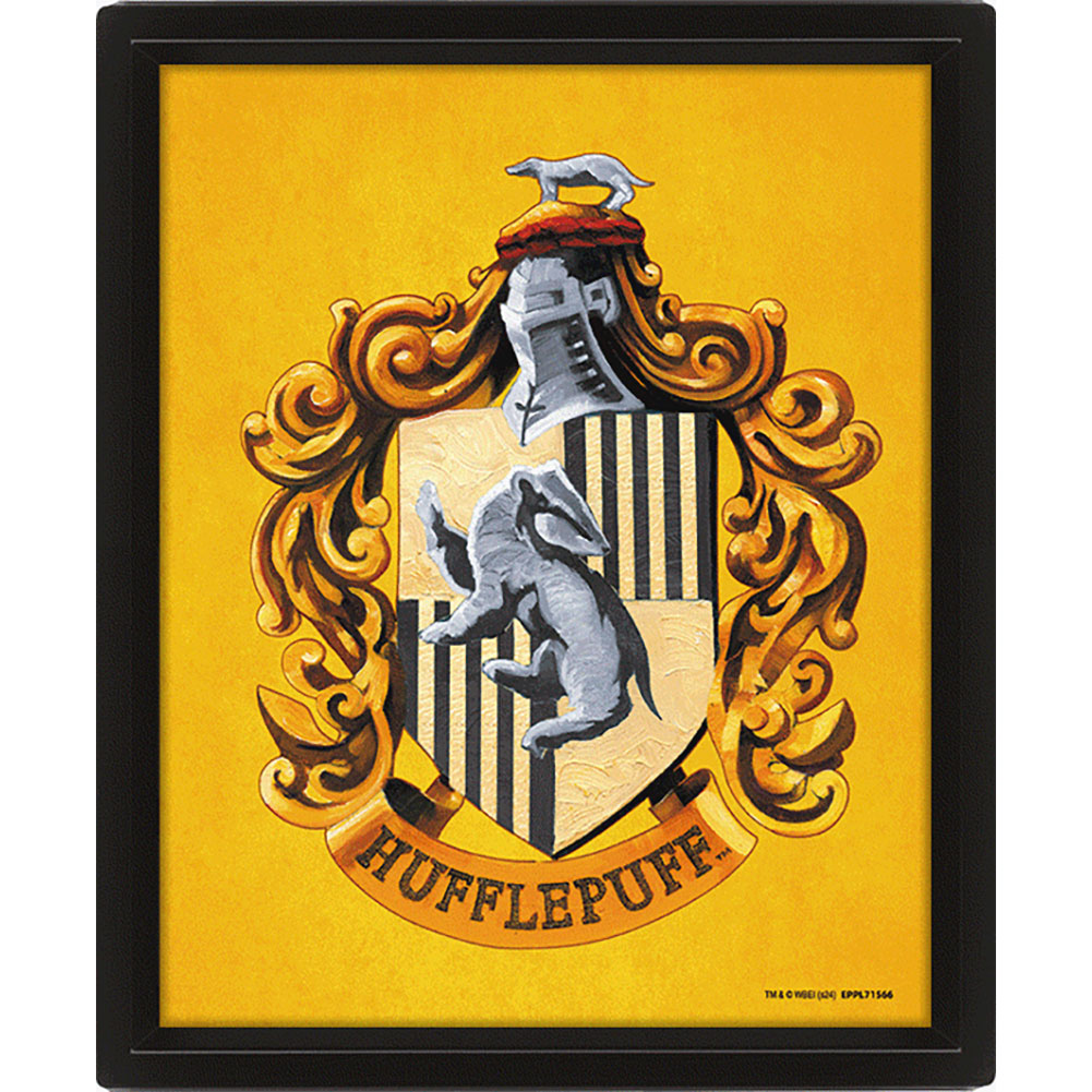 Harry Potter Hufflepuff Framed 3D Picture LKT Sport Entertainment>Movies>Harry Potter Visual Artwork