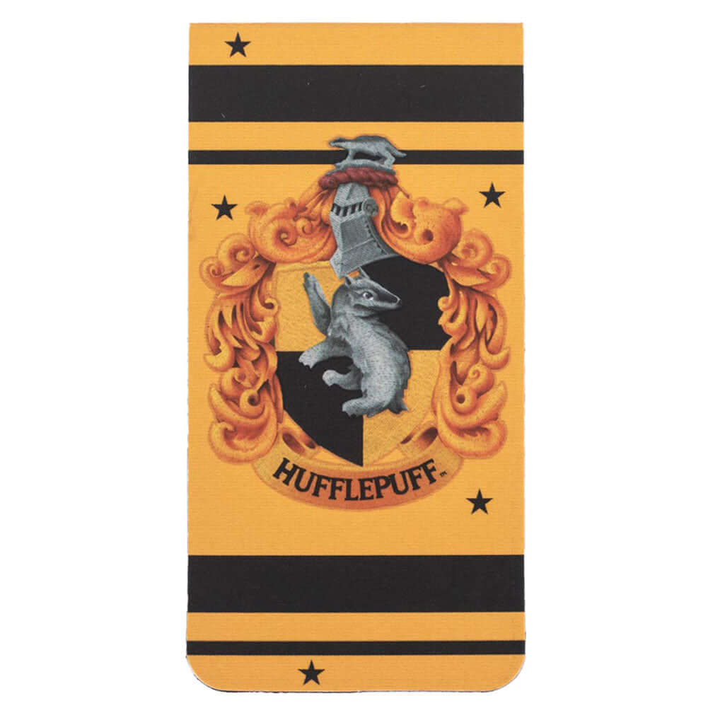 Harry Potter Hufflepuff Magnetic Bookmark LKT Sport Harry Potter design magnetic bookmarkFeatures the colourful crest of Hufflepuff on both sides of the magnetOfficial licensed productApprox 9cm x 4.5cm Bookmarks