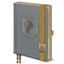 Harry Potter Hufflepuff Premium Notebook LKT Sport Soft fabric grey hardback A5 notebookFeaturing an embossed Hufflepuff crest and house traitsWith an elastic closure and handy bookmarkLined pages with a small detail logo to the bottomOfficial licensed pr