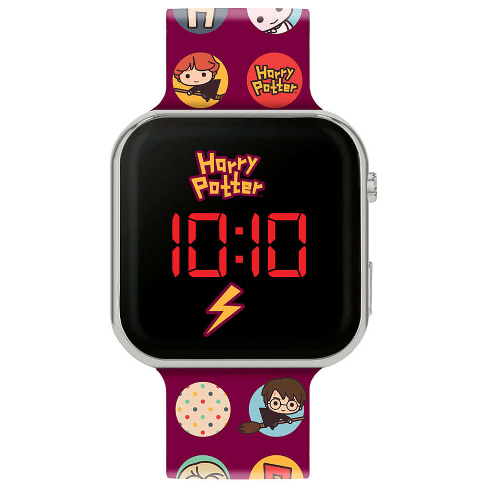 Harry Potter Junior LED Watch LKT Sport Junior LED digital watchEasy to read display featuring the Harry Potter logoPrinted silicone strap with traditional buckle fasteningManufacturer's 1 year guaranteeOfficial licensed productSuitable for ages 6+Dial si Main image