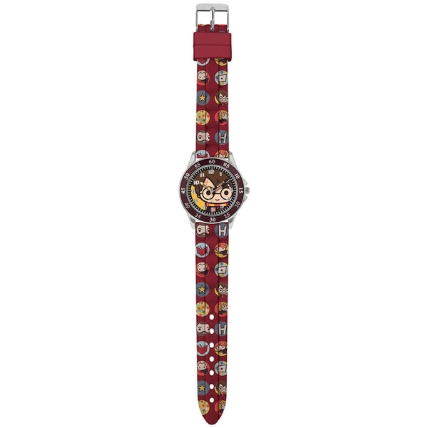 Harry Potter Junior Time Teacher Watch LKT Sport Junior analogue watch with easy read numbers and time teacher handsFeaturing a Chibi Harry dial in metal casingSilicone strap with traditional buckle fasteningManufacturer's 1 year guaranteeOfficial license