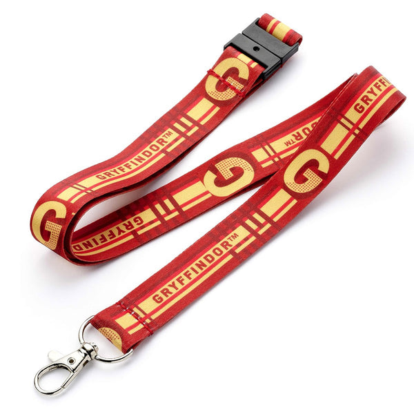 Harry Potter Lanyard Gryffindor LKT Sport Nylon printed lanyard with a metal clipColourful design featuring the Gryffindor house colours and textComplete with sliding togglesOfficial licensed productApprox 50cm x 2cm Lanyards
