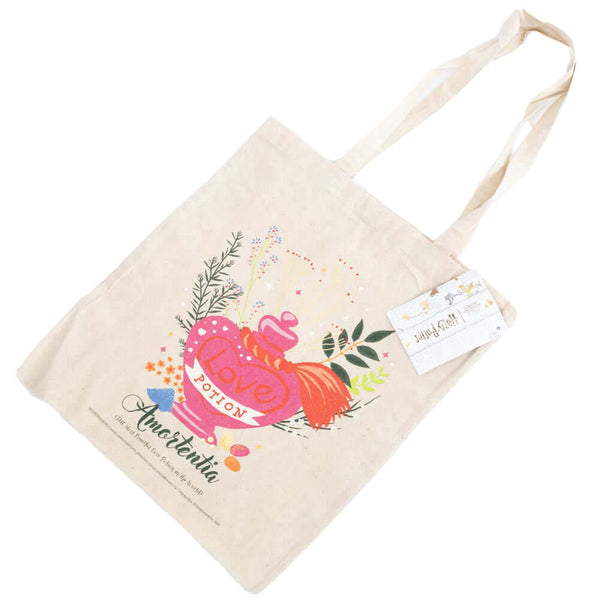 Harry Potter Love Potion Canvas Tote Bag LKT Sport Cream canvas tote bag featuring a vibrant image of the Amortentia Love Potion to one sideMade from 100% Cotton canvas materialOfficial licensed productApprox 41cm x 37cm Tote Bags