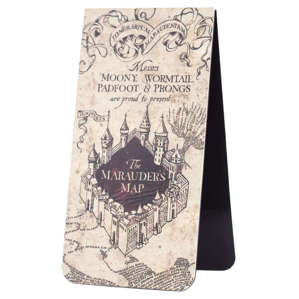 Harry Potter Marauders Map Magnetic Bookmark LKT Sport Harry Potter design magnetic bookmarkFeatures the classic Marauders Map image on both sides of the magnetOfficial licensed productApprox 9cm x 4.5cm Bookmarks Main image