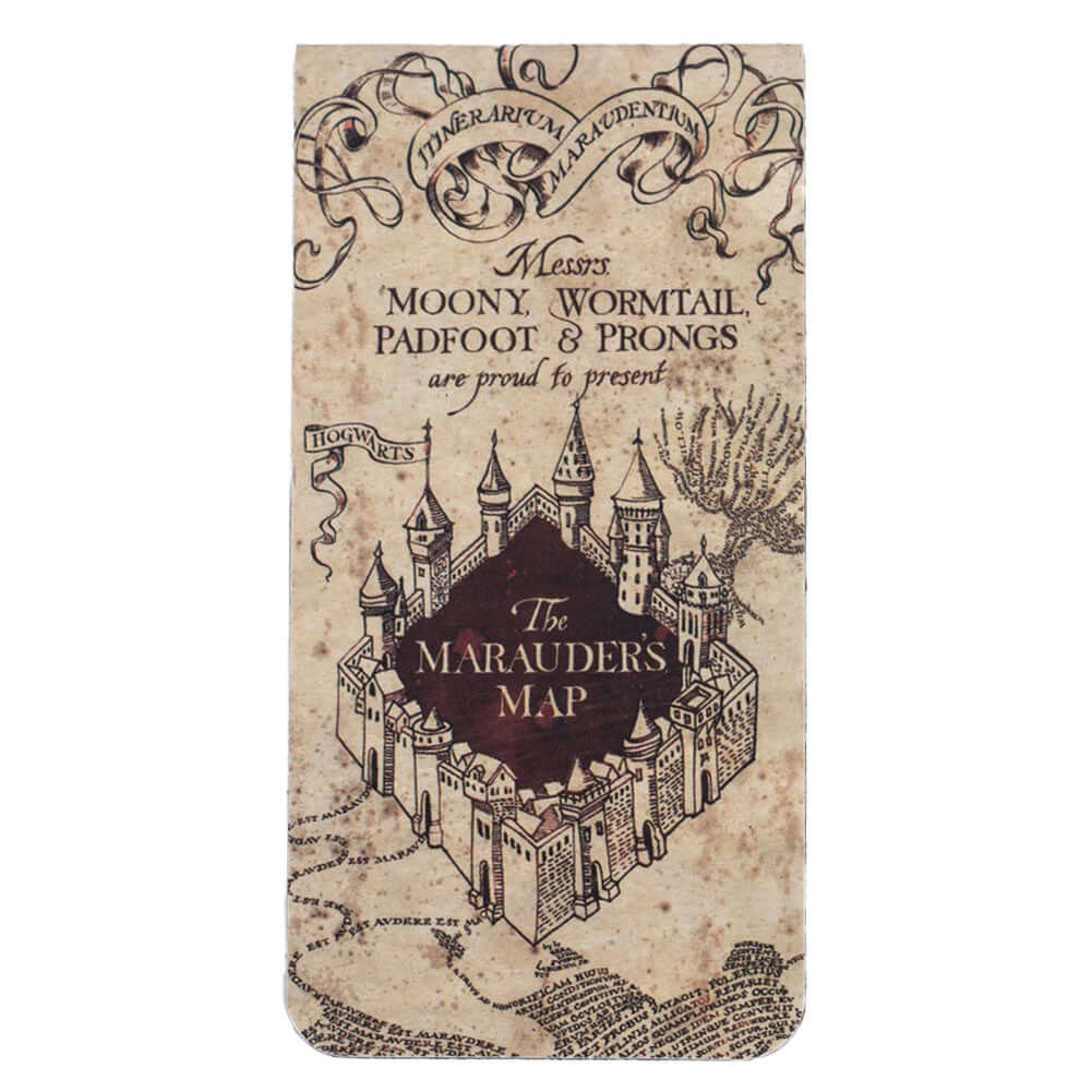 Harry Potter Marauders Map Magnetic Bookmark LKT Sport Harry Potter design magnetic bookmarkFeatures the classic Marauders Map image on both sides of the magnetOfficial licensed productApprox 9cm x 4.5cm Bookmarks