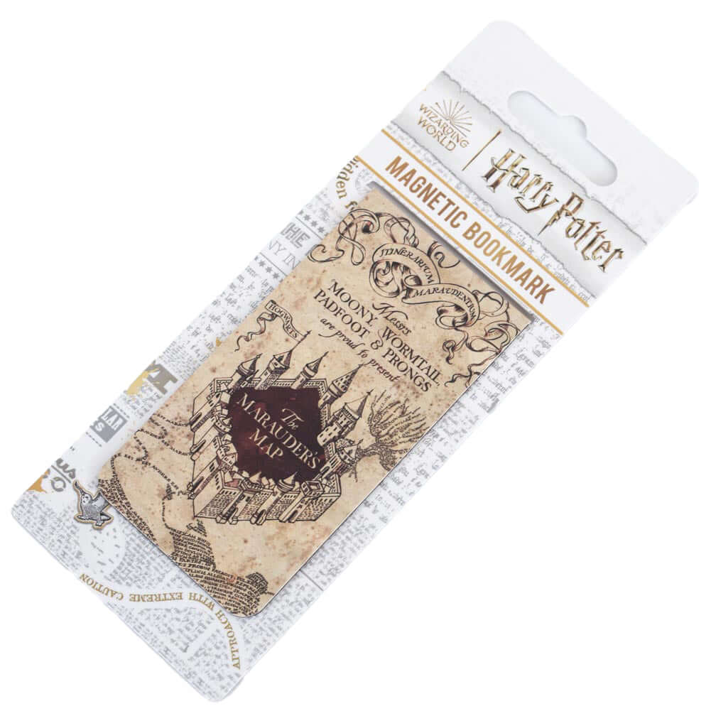 Harry Potter Marauders Map Magnetic Bookmark LKT Sport Harry Potter design magnetic bookmarkFeatures the classic Marauders Map image on both sides of the magnetOfficial licensed productApprox 9cm x 4.5cm Bookmarks