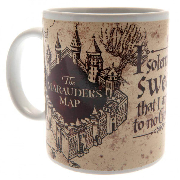 Harry Potter Mug & Coaster Set Marauders Map LKT Sport Superb Harry Potter gift set for everyday useWhite mug featuring a Marauders Map designSingle cork based coaster approx 9cm x 9cmSoft, durable 5mm thick PVC KeyringOfficial licensed productMug approx