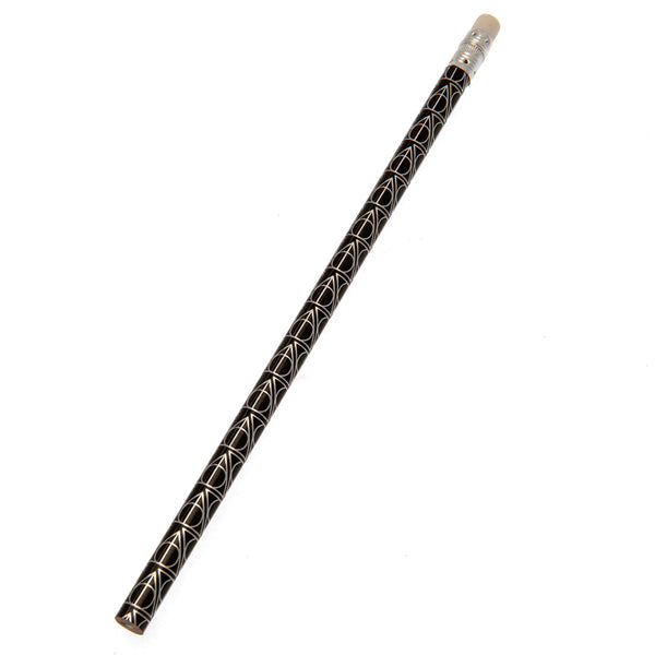 Harry Potter Pencil Deathly Hallows LKT Sport Standard lead pencil topped with an eraserPrinted with a Deathly Hallows designOfficial licensed productApprox 19cm Wooden Pencils