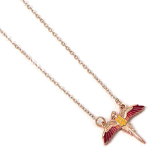 Harry Potter Rose Gold Plated Fawkes Necklace LKT Sport Entertainment>Movies>Harry Potter Necklaces