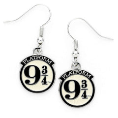 Harry Potter Silver Plated 9 & 3 Quarters Hook Earrings LKT Sport Entertainment>Movies>Harry Potter Earrings