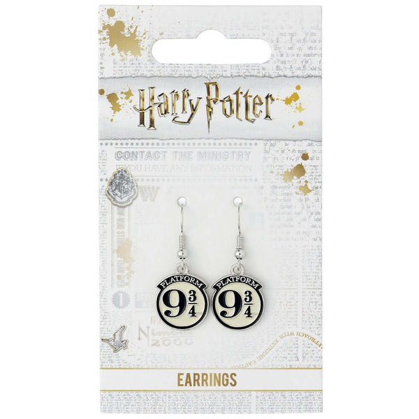 Harry Potter Silver Plated 9 & 3 Quarters Hook Earrings LKT Sport Silver plated hook earrings with highly detailed designThe famous Platform 9 & 3 quarters sign on earring hooksOfficial licensed productApprox 15mm x 15mm Earrings