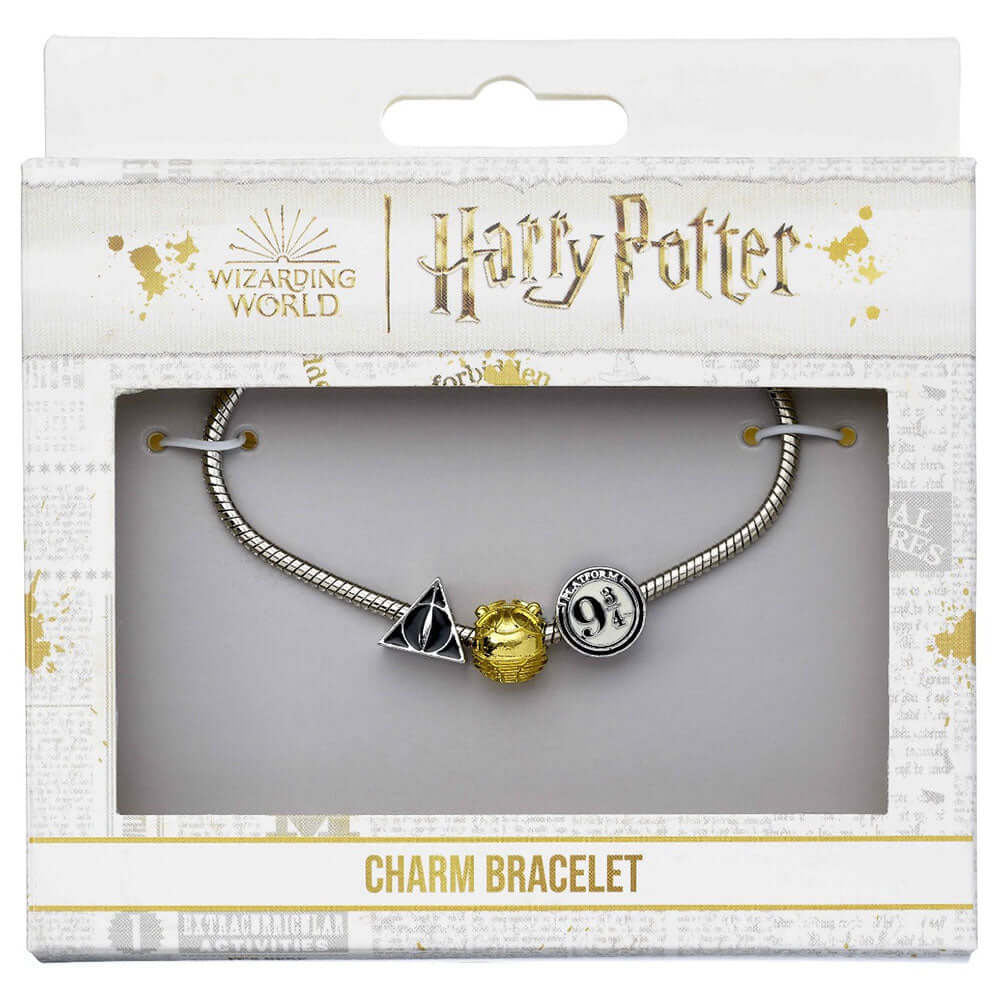 Harry Potter Silver Plated Bead Charm Bracelet LKT Sport Entertainment>Movies>Harry Potter Bracelets
