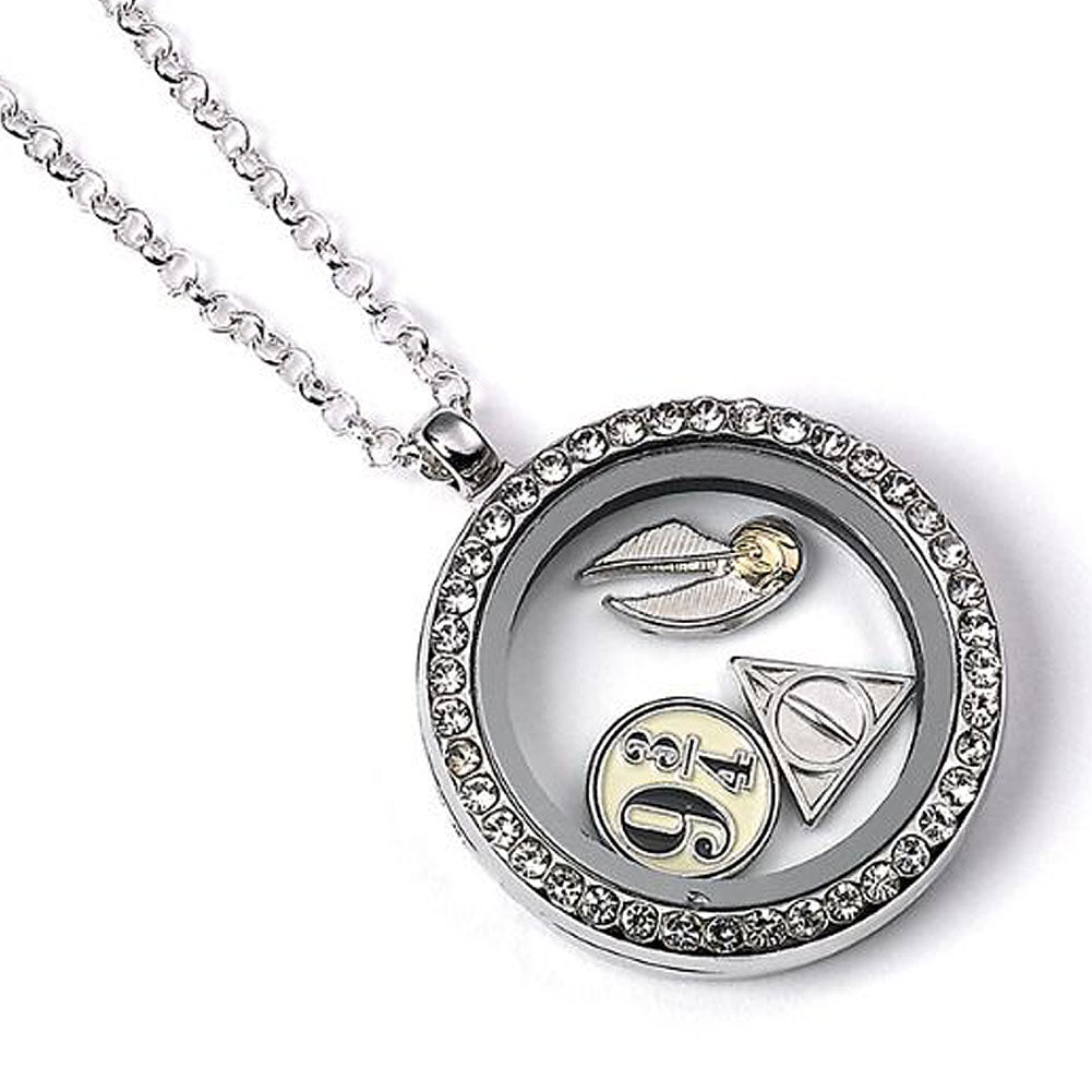 Harry Potter Silver Plated Charm Locket Necklace LKT Sport Entertainment>Movies>Harry Potter Necklaces