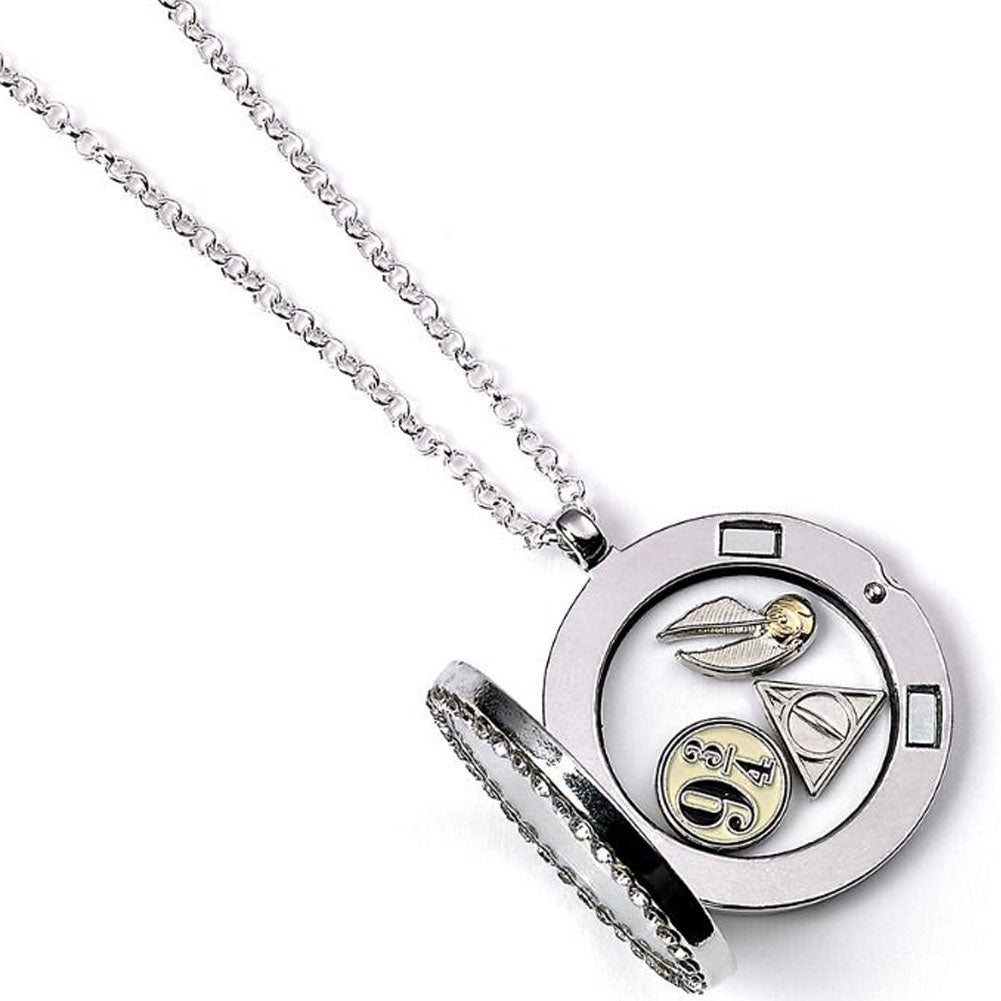 Harry Potter Silver Plated Charm Locket Necklace LKT Sport Entertainment>Movies>Harry Potter Necklaces