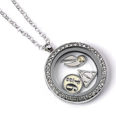 Harry Potter Silver Plated Charm Locket Necklace LKT Sport Entertainment>Movies>Harry Potter Necklaces