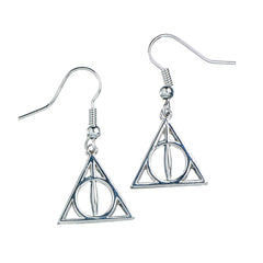 Harry Potter Silver Plated Deathly Hallows Hook Earrings LKT Sport Entertainment>Movies>Harry Potter Earrings