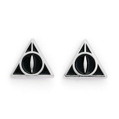 Harry Potter Silver Plated Deathly Hallows Stud Earrings LKT Sport Entertainment>Movies>Harry Potter Earrings