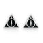 Harry Potter Silver Plated Deathly Hallows Stud Earrings LKT Sport Silver plated hook earrings with highly detailed designThe iconic Deathly Hallows symbol on earring studsOfficial licensed productApprox 10mm x 10mm Earrings