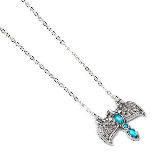 Harry Potter Silver Plated Diadem Necklace LKT Sport Diadem charm embellished with blue crystals on a silver plated necklaceLink chain necklace with a 6cm (2.5in) extender chainOfficial licensed productNecklace approx 40cm (16in)Pendant approx 25mm x 20mm