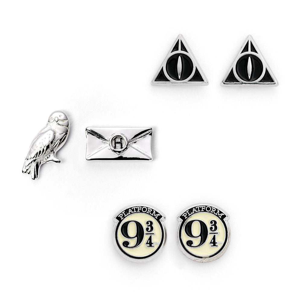Harry Potter Silver Plated Earring Set CL LKT Sport Entertainment>Movies>Harry Potter Earrings