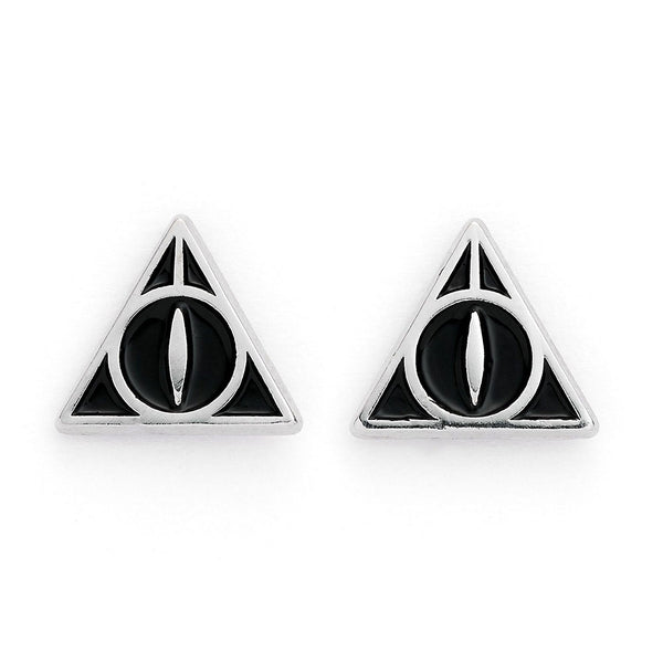 Harry Potter Silver Plated Earring Set CL LKT Sport Silver plated stud earrings set with highly detailed design Features the popular symbols, The Deathly Hallows, Platform 9 & 3 Quarters, Hedwig Owl and The Hogwarts acceptance letter on earring studs Offi