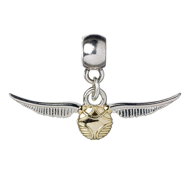 Harry Potter Silver Plated Golden Snitch Charm LKT Sport Silver plated slider charm with highly detailed design The iconic quidditch game deciding Golden Snitch on a charm bail Universal sized charm compatible with most charm bracelets Official licensed p