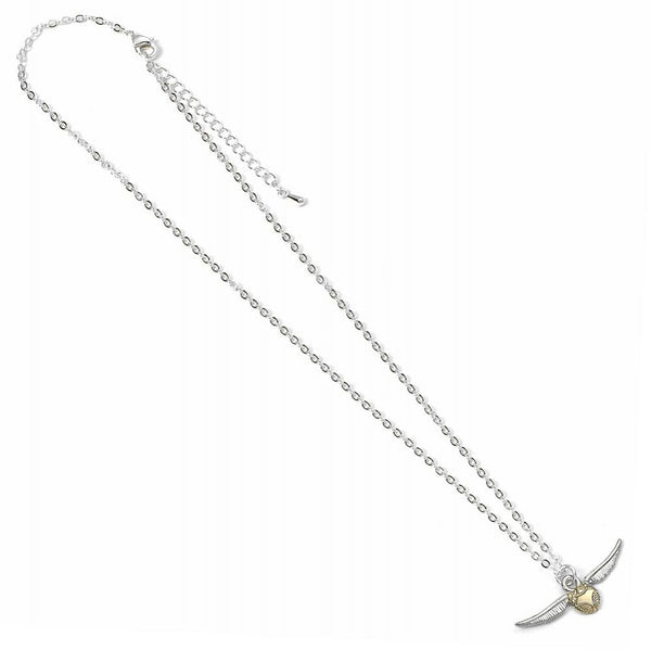 Harry Potter Silver Plated Golden Snitch Necklace LKT Sport The iconic quidditch game deciding Golden Snitch charm on a silver plated necklaceLink chain necklace with a 6cm (2.5in) extender chainOfficial licensed productNecklace approx 40cm (16in)Pendant