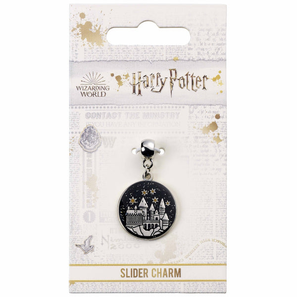 Harry Potter Silver Plated Hogwarts Castle Charm LKT Sport Silver plated slider charm with highly detailed designFeatures the magical Hogwarts Castle on a ball charmUniversal sized charm compatible with most charm braceletsOfficial licensed productApprox