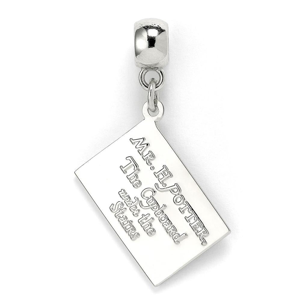 Harry Potter Silver Plated Hogwarts Letter Charm LKT Sport Silver plated slider charm with highly detailed design The Hogwarts acceptance letter, the letter first year students receive upon acceptance into Hogwarts on a charm bail Universal sized charm co