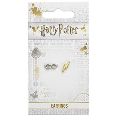 Harry Potter Silver Plated Lightning Bolt & Glasses Stud Earrings LKT Sport Entertainment>Movies>Harry Potter Earrings
