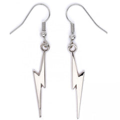 Harry Potter Silver Plated Lightning Bolt Hook Earrings LKT Sport Entertainment>Movies>Harry Potter Earrings