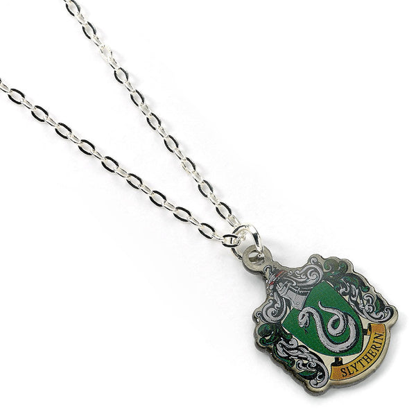 Harry Potter Silver Plated Slytherin Necklace LKT Sport The Slytherin house crest charm on a silver plated necklaceLink chain necklace with a 6cm (2.5in) extender chainOfficial licensed productNecklace approx 40cm (16in)Pendant approx 15mm x 15mm Necklace